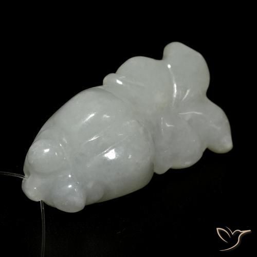 Giada Grigio verde naturale da 21.30 ct, Taglio a fantasia, Traslucido