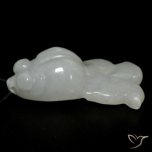 Giada Grigio verde naturale da 21.30 ct, Taglio a fantasia, Traslucido