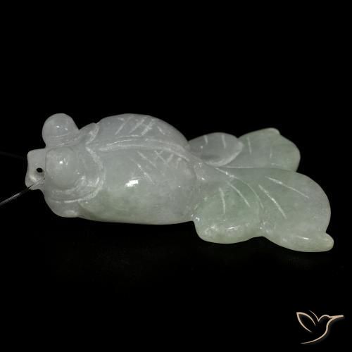 Giada Verde medio naturale da 49.39 ct, Taglio a fantasia, Traslucido