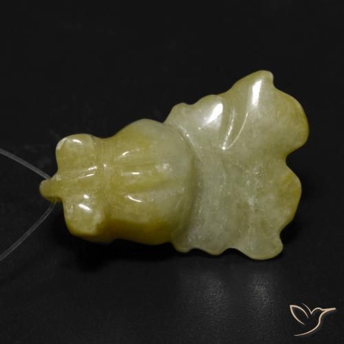 Giada Verde chiaro naturale da 17.32 ct, Taglio a fantasia, Traslucido