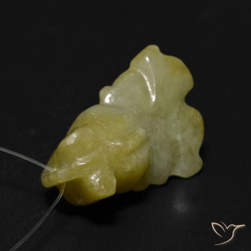 Giada Verde chiaro naturale da 17.32 ct, Taglio a fantasia, Traslucido