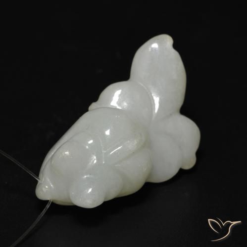 27.33ct Naturale Verde chiaro Giada, Taglio a fantasia, Traslucido