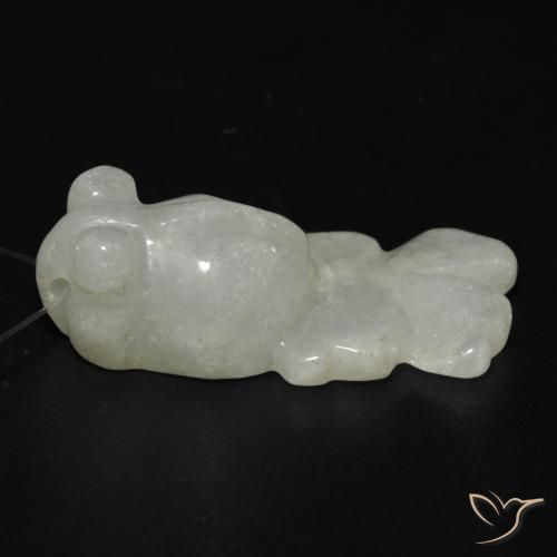 Giada Verde medio naturale da 29.36 ct, Taglio a fantasia, Traslucido