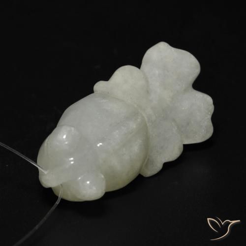 Giada Verde medio naturale da 29.36 ct, Taglio a fantasia, Traslucido