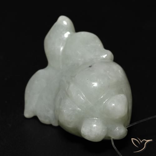 40.87ct Naturale Verde medio Giada, Taglio a fantasia, Traslucido