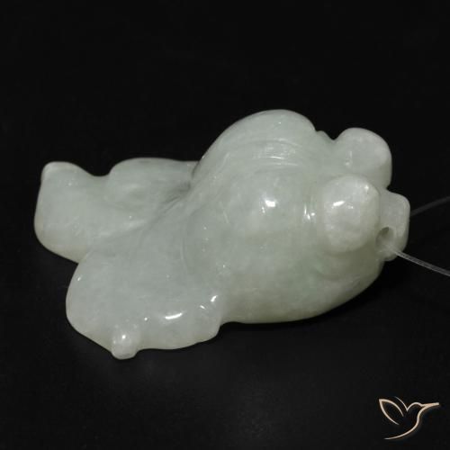 Giada Verde medio naturale da 40.87 ct, Taglio a fantasia, Traslucido