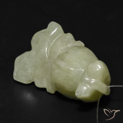 Giada Verde oliva naturale da 37.99 ct, Taglio a fantasia, Traslucido