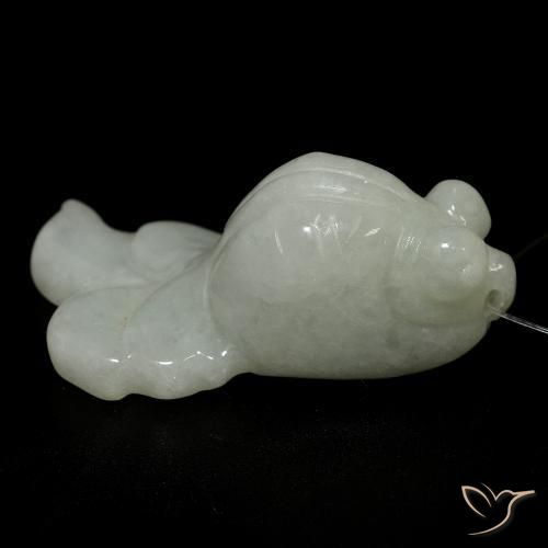 Giada Verde medio naturale da 43.55 ct, Taglio a fantasia, Traslucido