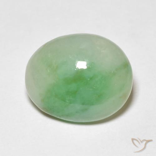 4.15ct Naturale Verde chiaro Giada, Ovale, Opaco