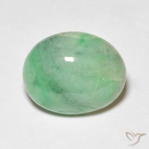 4.88ct Naturale Verde medio Giada, Ovale, Opaco