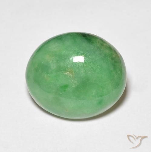 4.21ct Naturale Verde medio Giada, Ovale, Opaco