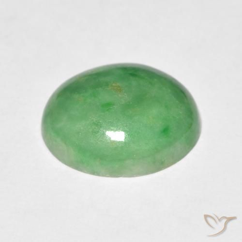 Giada Verde medio naturale da 4.21 ct, Ovale, Opaco