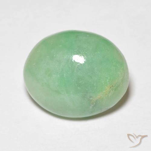 4.81ct Naturale Verde chiaro Giada, Ovale, Opaco