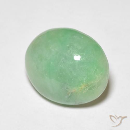 Giada Verde chiaro naturale da 4.81 ct, Ovale, Opaco