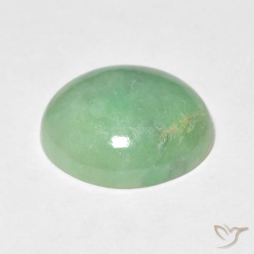 Giada Verde chiaro naturale da 4.81 ct, Ovale, Opaco