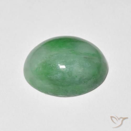 Giada Verde chiaro naturale da 4.69 ct, Ovale, Opaco