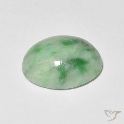 Giada Verde caldo naturale da 4.38 ct, Ovale, Opaco