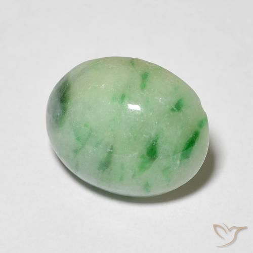 Giada Verde caldo naturale da 4.75 ct, Ovale, Opaco