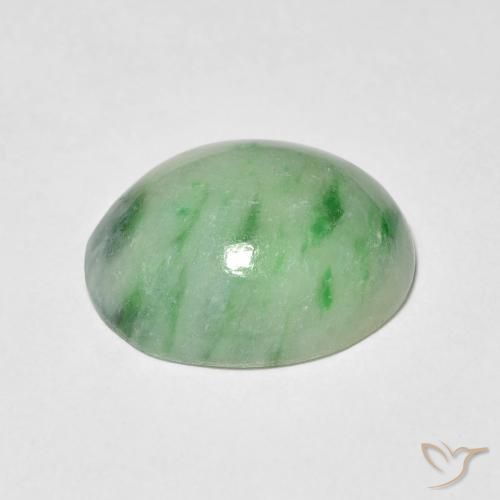 Giada Verde caldo naturale da 4.75 ct, Ovale, Opaco