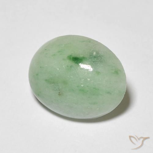 Giada Verde caldo naturale da 3.52 ct, Ovale, Opaco