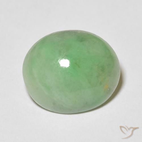 4.34ct Naturale Giallo verde Giada, Ovale, Opaco