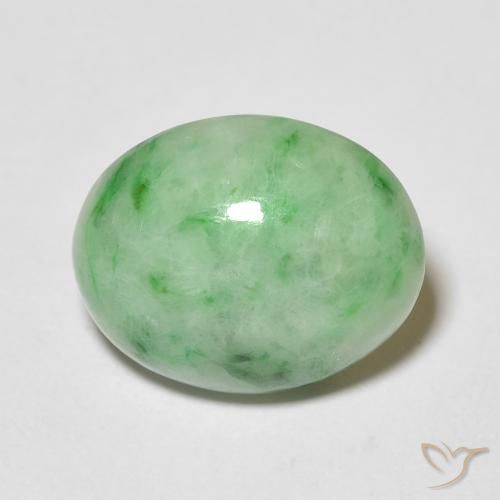 4.72ct Naturale Verde chiaro Giada, Ovale, Opaco