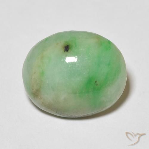 Giada Verde chiaro naturale da 4.76 ct, Ovale, Opaco