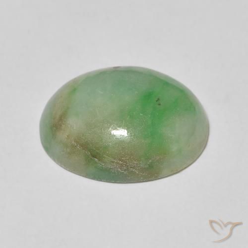 Giada Verde chiaro naturale da 4.76 ct, Ovale, Opaco