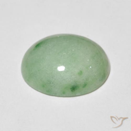 Giada Verde chiaro naturale da 3.89 ct, Ovale, Opaco