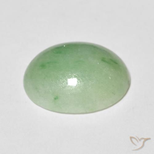 Giada Verde caldo naturale da 3.83 ct, Ovale, Opaco