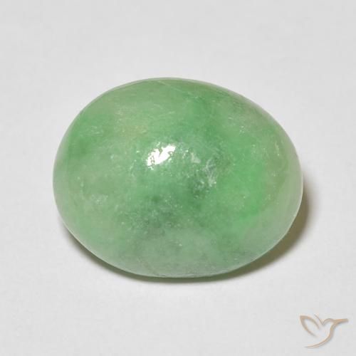 4.60ct Naturale Verde chiaro Giada, Ovale, Opaco