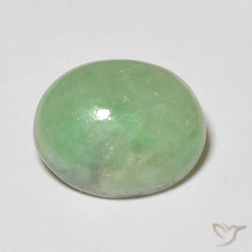 4.38ct Naturale Verde medio Giada, Ovale, Opaco