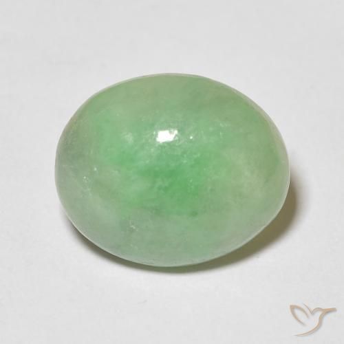 4.52ct Naturale Verde lime Giada, Ovale, Opaco