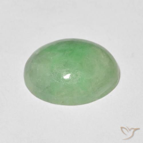 Giada Verde lime naturale da 4.52 ct, Ovale, Opaco