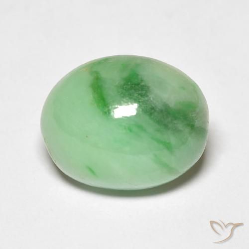 4.86ct Naturale Verde chiaro Giada, Ovale, Opaco