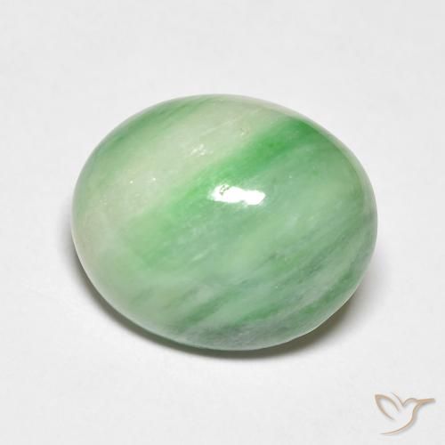 4.50ct Naturale Verde giallastro Giada, Ovale, Opaco