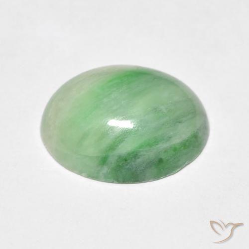 Giada Verde giallastro naturale da 4.50 ct, Ovale, Opaco
