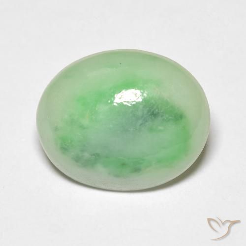 4.81ct Naturale Verde giallastro Giada, Ovale, Opaco