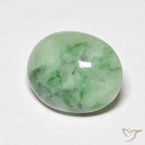 4.71ct Naturale Verde giallastro Giada, Ovale, Opaco
