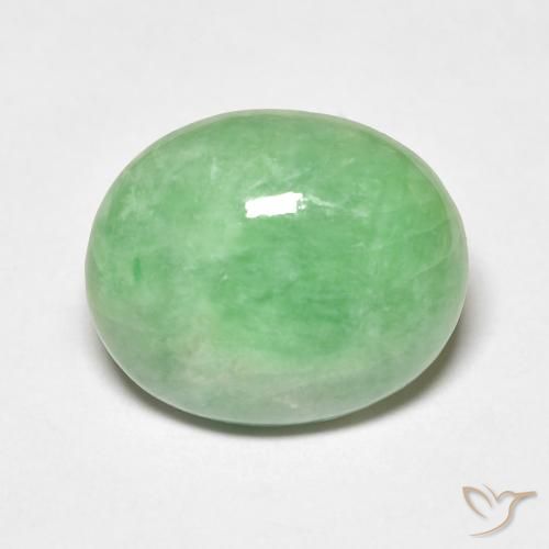 4.68ct Naturale Verde giallastro Giada, Ovale, Opaco
