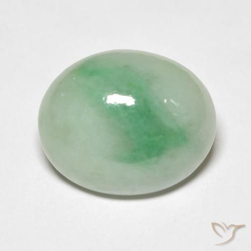 4.82ct Naturale Verde muschio pallido Giada, Ovale, Opaco
