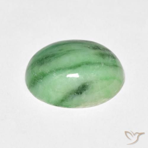 Giada Verde medio naturale da 4.63 ct, Ovale, Opaco