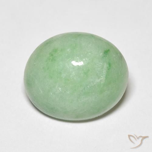 3.67ct Naturale Verde Salvia Chiaro Giada, Ovale, Opaco