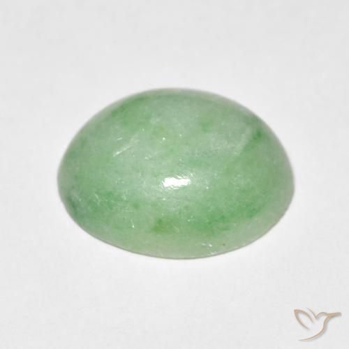 Giada Verde Salvia Chiaro naturale da 3.67 ct, Ovale, Opaco