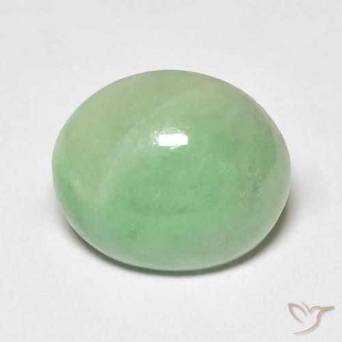 4.12ct Naturale Verde Salvia Chiaro Giada, Ovale, Trasparente