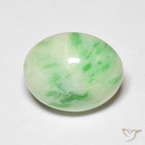 Giada Verde medio naturale da 4.71 ct, Ovale, Trasparente