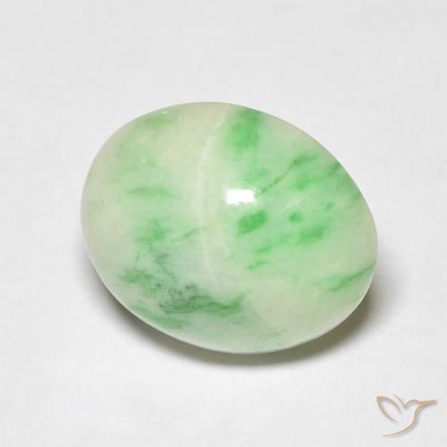 Giada Verde medio naturale da 4.71 ct, Ovale, Trasparente