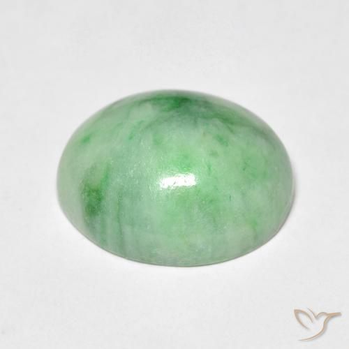 Giada Verde medio naturale da 5.38 ct, Ovale, Opaco