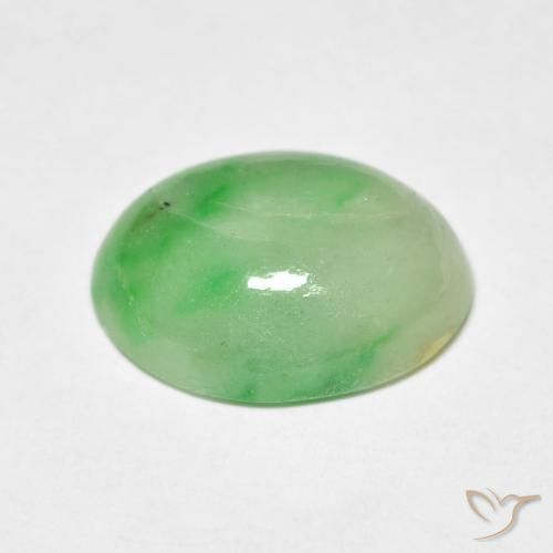 Giada Verde medio naturale da 4.47 ct, Ovale, Trasparente