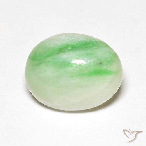 4.60ct Naturale Giallo chiaro Verde Giada, Ovale, Opaco